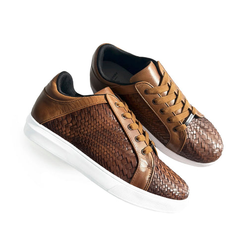 Alda götuskór úr fléttuðu leðri