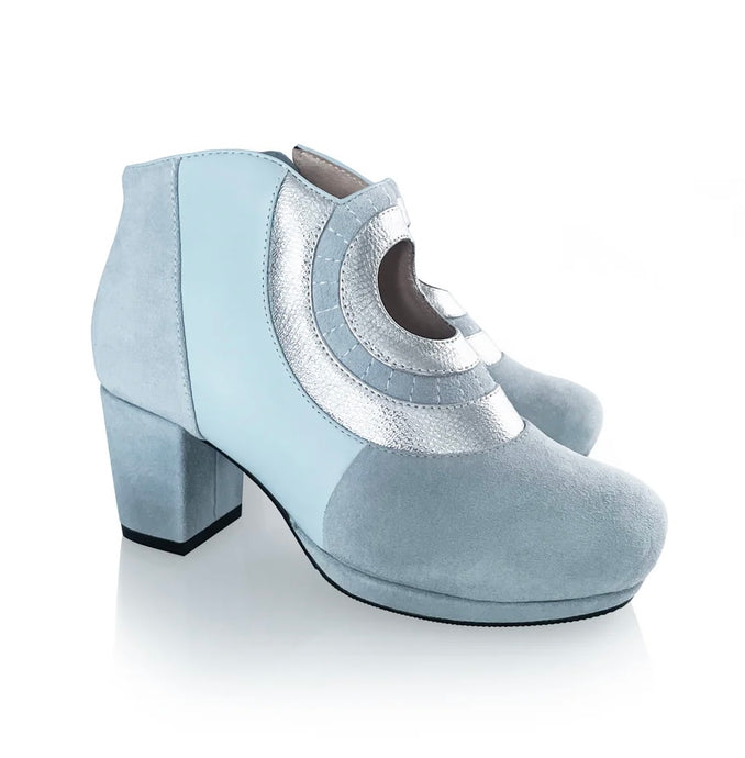 Jökla leirblá með silfri